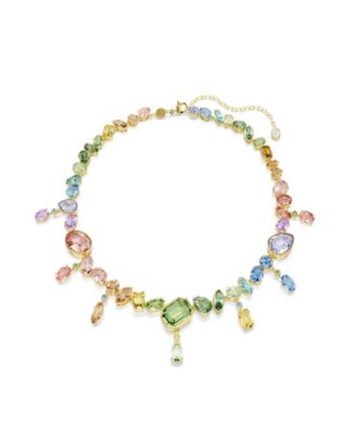 Swarovski Gold-Tone Plated Gema Necklace - Macy's