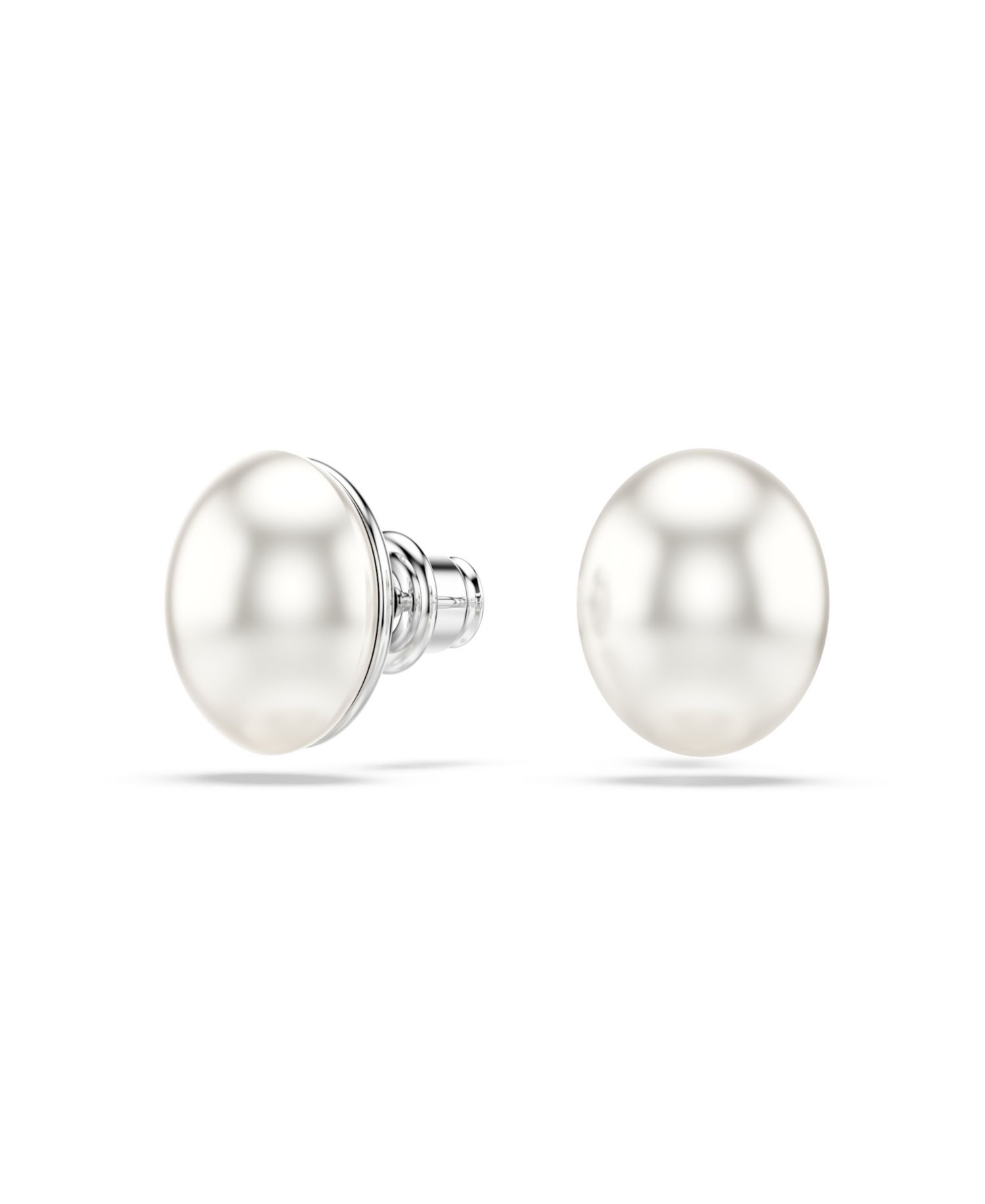 Rhodium-Plated Matrix Stud Earrings