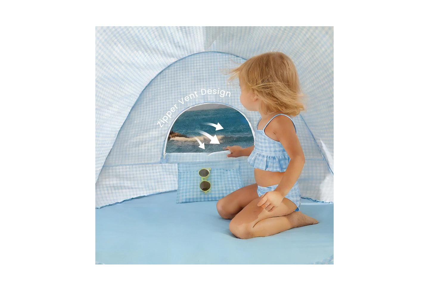 Детская игрушка Tiny Land One-Stop Beach Tent, 35.43"L x 27.56"W x 31.5"H, Ages 6+ Months, цвет: Синий — фото 5