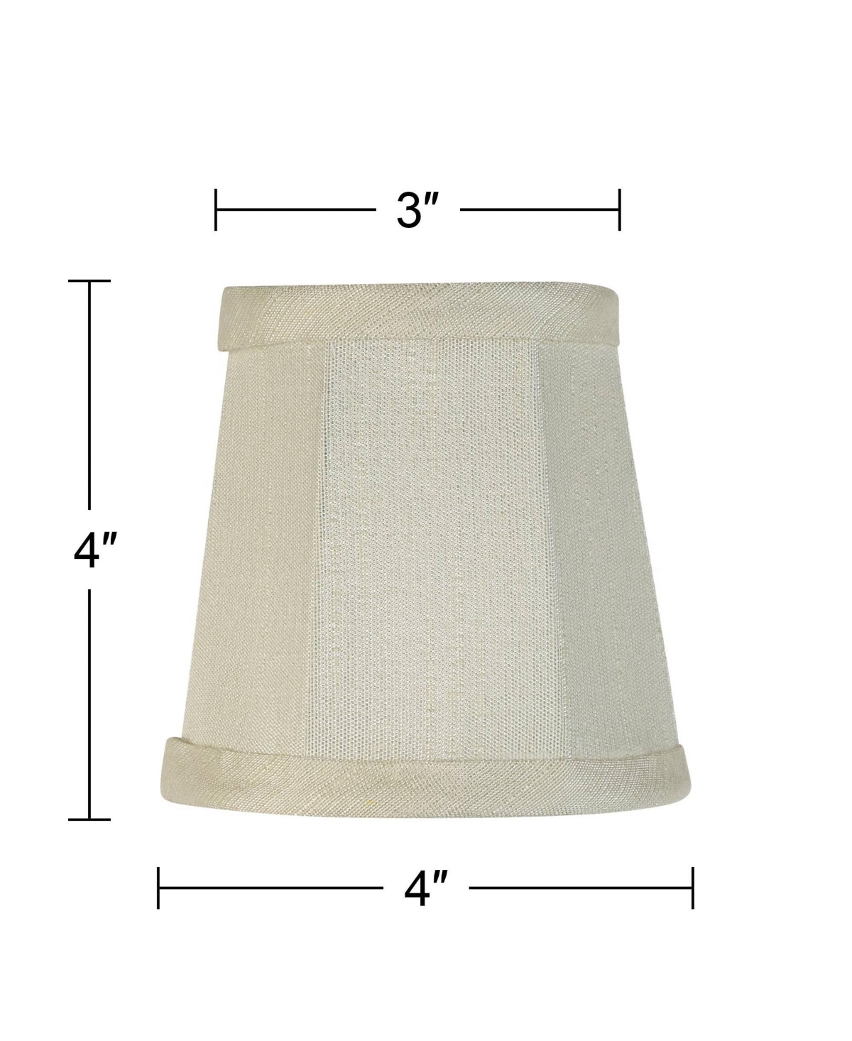 Springcrest Imperial Shade Set of 6 Empire Lamp Shades Small 3" Top x 4" Bottom x 4" High Candelabra Clip-On Fitting