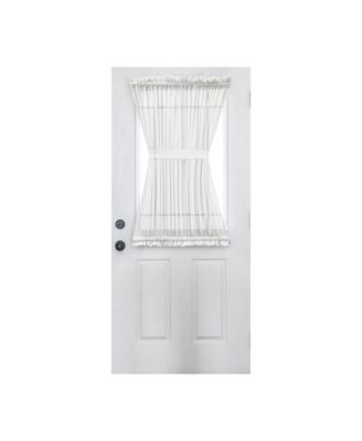 Shadow Stripe 1.5inch  Rod Pocket Semi Sheer Door Curtain Panel