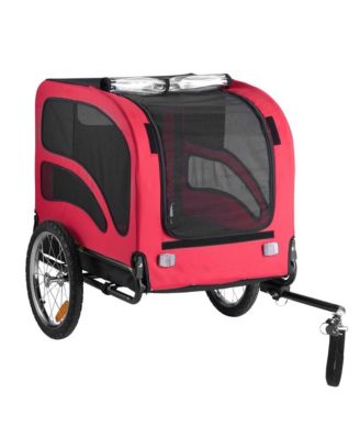 Foldable Dog Bike Trailer Pet Bicycle Carrier for Small Large Dogs up to 100 lbs