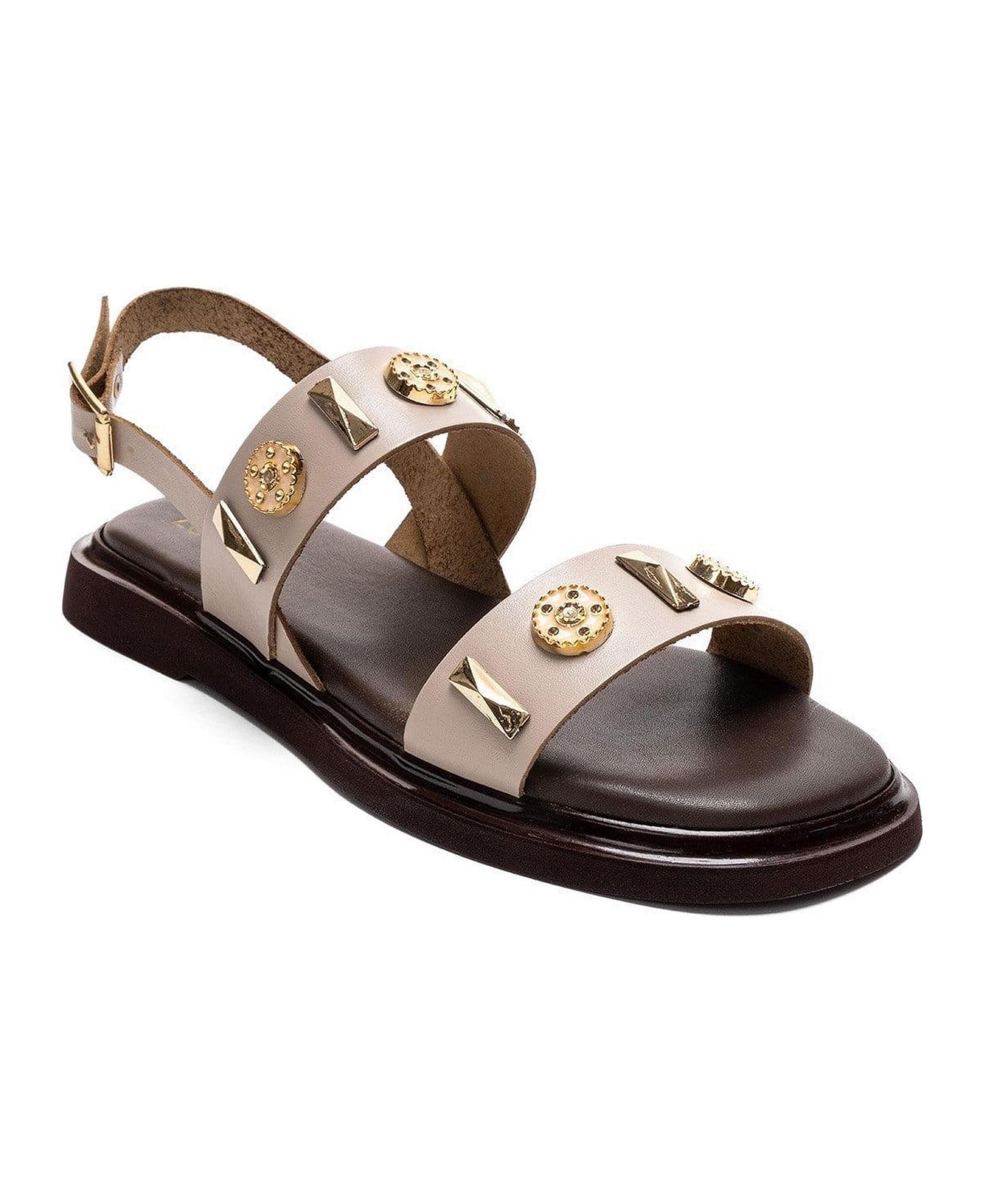 Женские сандалии Forever & Always Shoes Libera Leather, цвет: Бежевый — фото 1