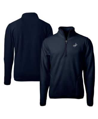 Men's Navy Los Angeles Dodgers Big & Tall Cascade Eco Fleece Quarter-Zip Jacket