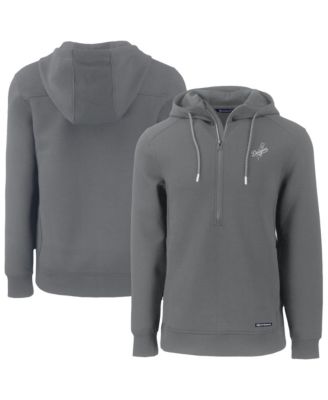 Men's Gray Los Angeles Dodgers Roam Eco Tri-Blend Half-Zip Hoodie