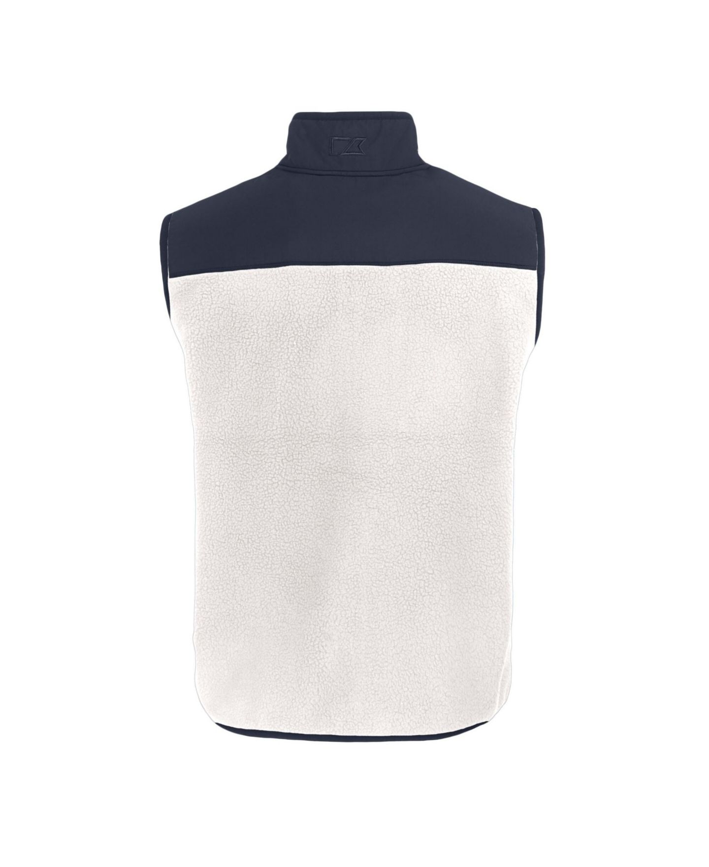 Мужской жилет Cutter & Buck Oatmeal/Navy Los Angeles Dodgers Cascade Eco Fleece Full-Zip Vest — фото 3