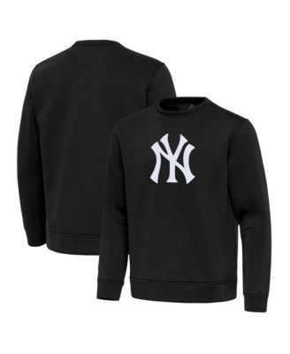 Men's Black New York Yankees Relevant Lightweight Pullover Sweatshirt