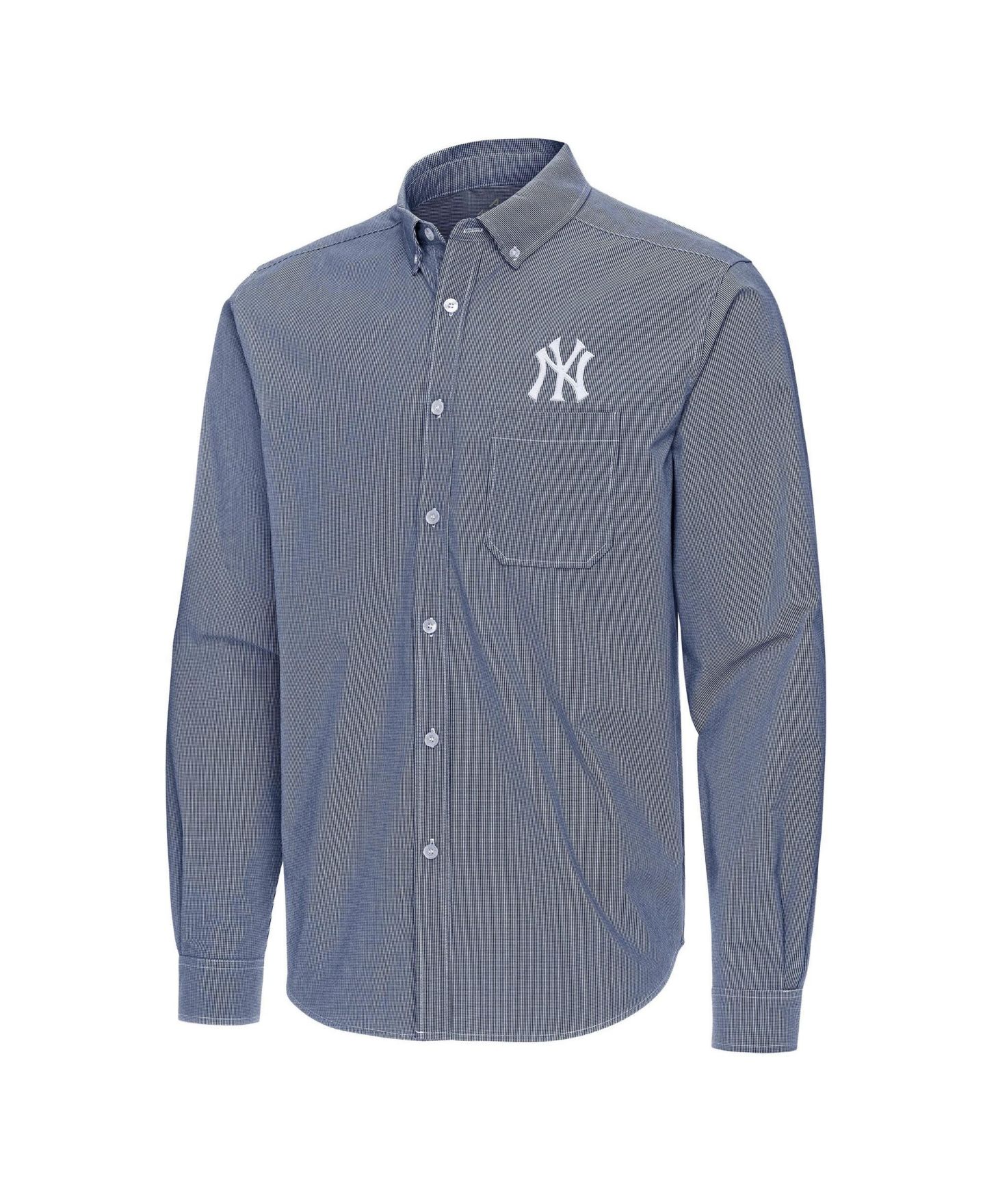 Мужская рубашка Antigua Navy New York Yankees Porter Woven Long Sleeve Button-Down — фото 2
