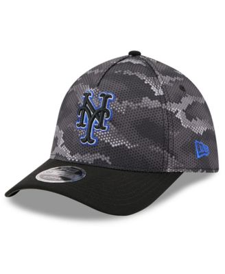 Men's Black New York Mets Camo 39THIRTY A-Frame Flex Hat