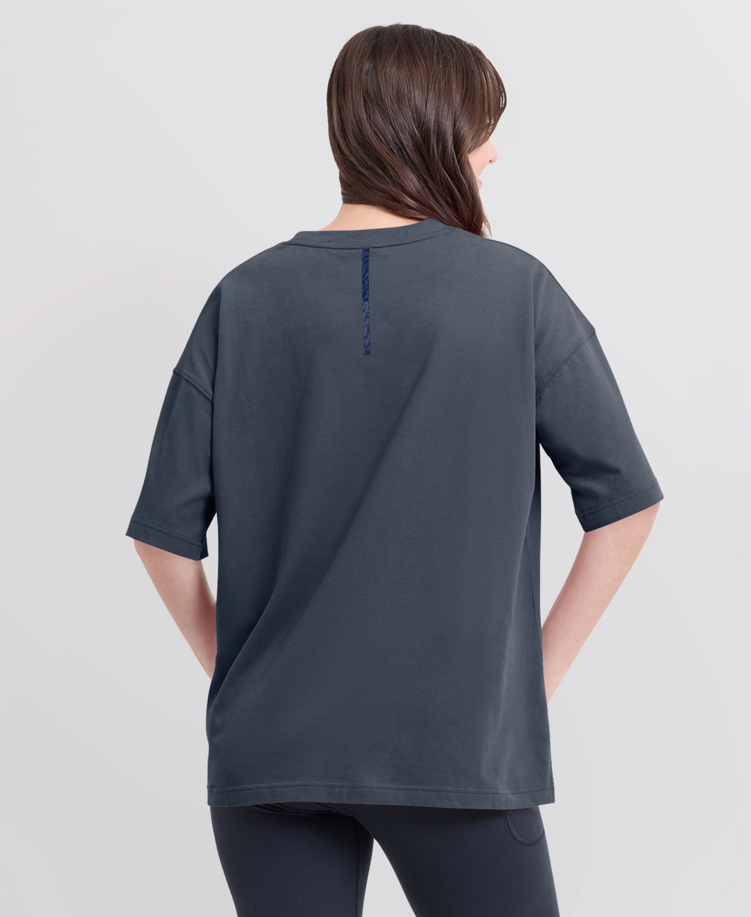 Women's Blue New York Rangers Oversized Elements Raw Edge Future Ground T-Shirt