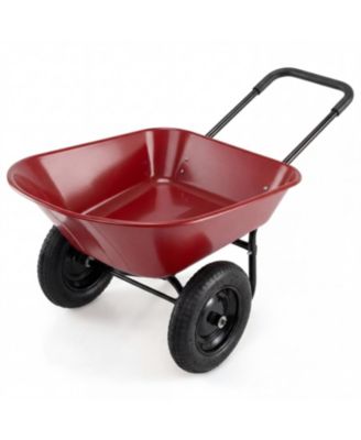 2 Tire Wheelbarrow Garden Cart Heavy-duty Dolly Utility