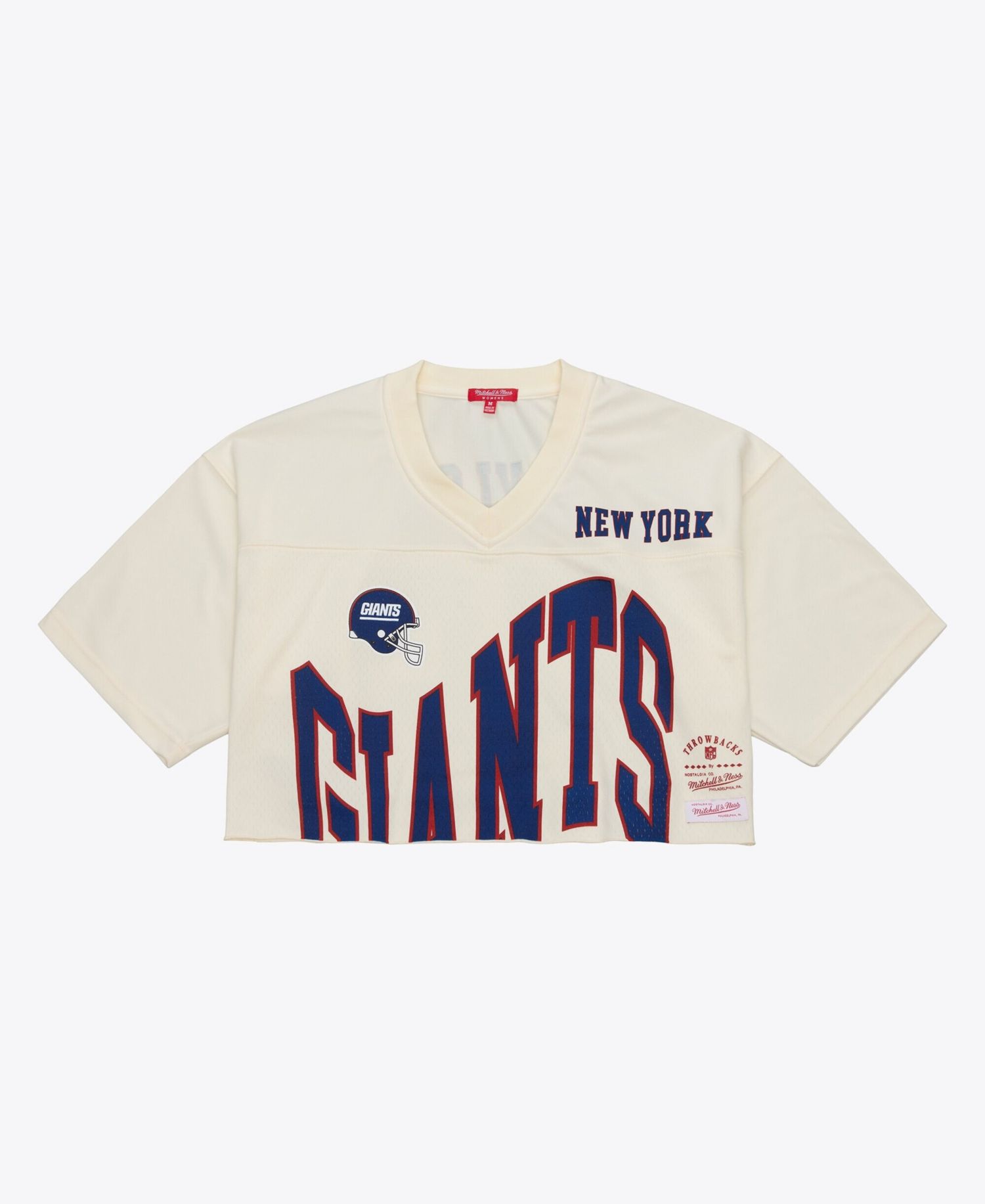 Women's Lawrence Taylor Cream New York Giants Retired Player Cropped Fashion Jersey