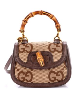 Mini Bamboo 1947 Top Handle Bag Jumbo GG Canvas