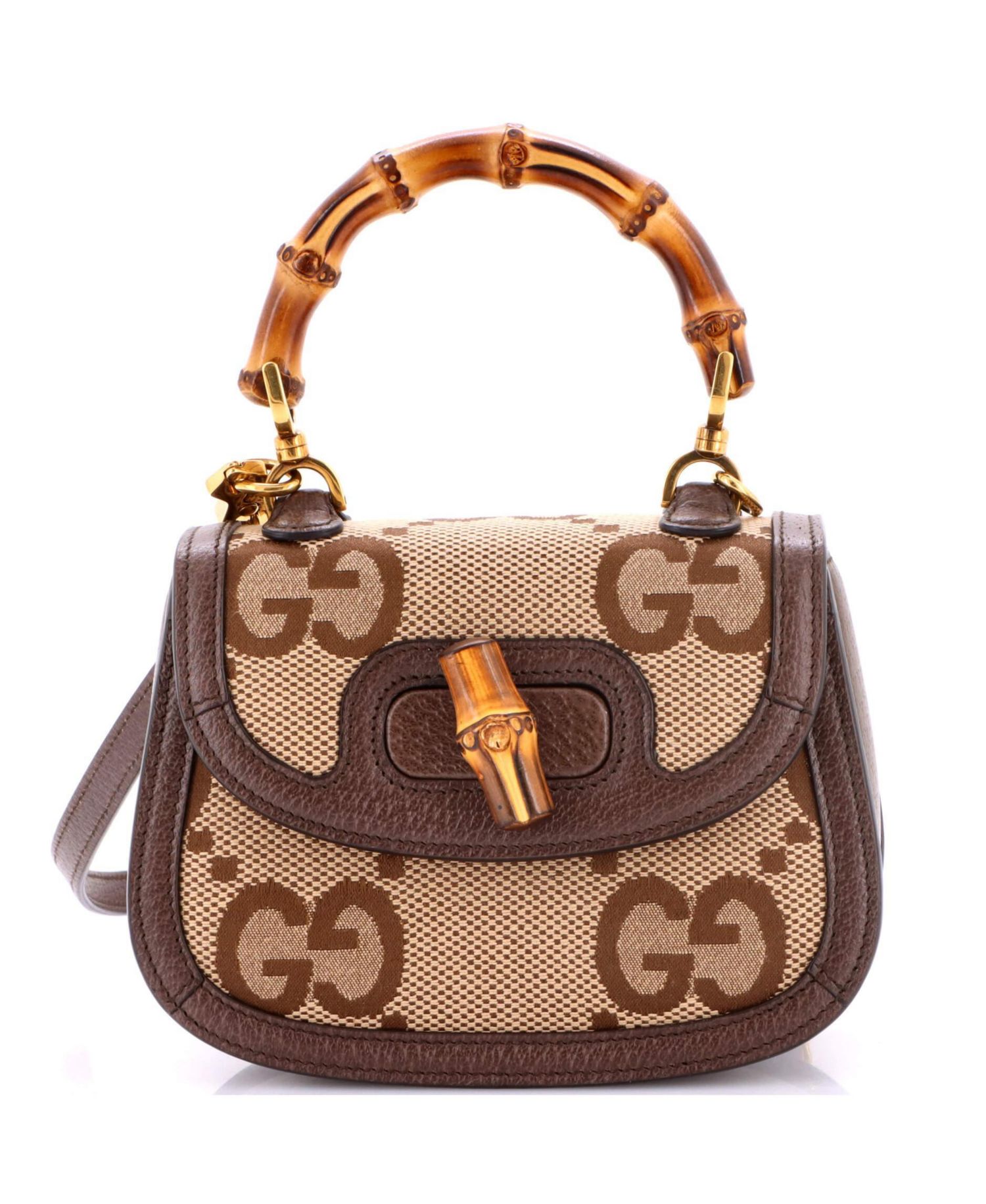 Mini Bamboo 1947 Top Handle Bag Jumbo GG Canvas