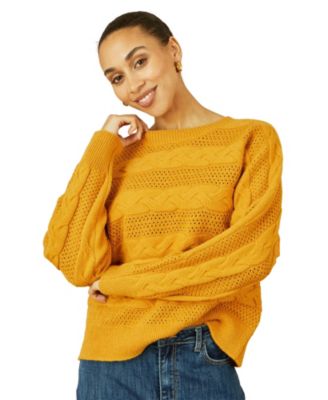 Women's Cable Knit Relaxed Fit Jumper