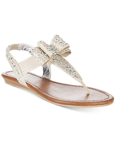 Material Girl Shayleen Flat Thong Sandals, Only at Macy's