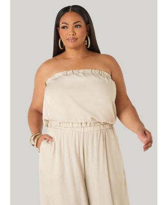Plus Size Sage Green Bubble Tube Top