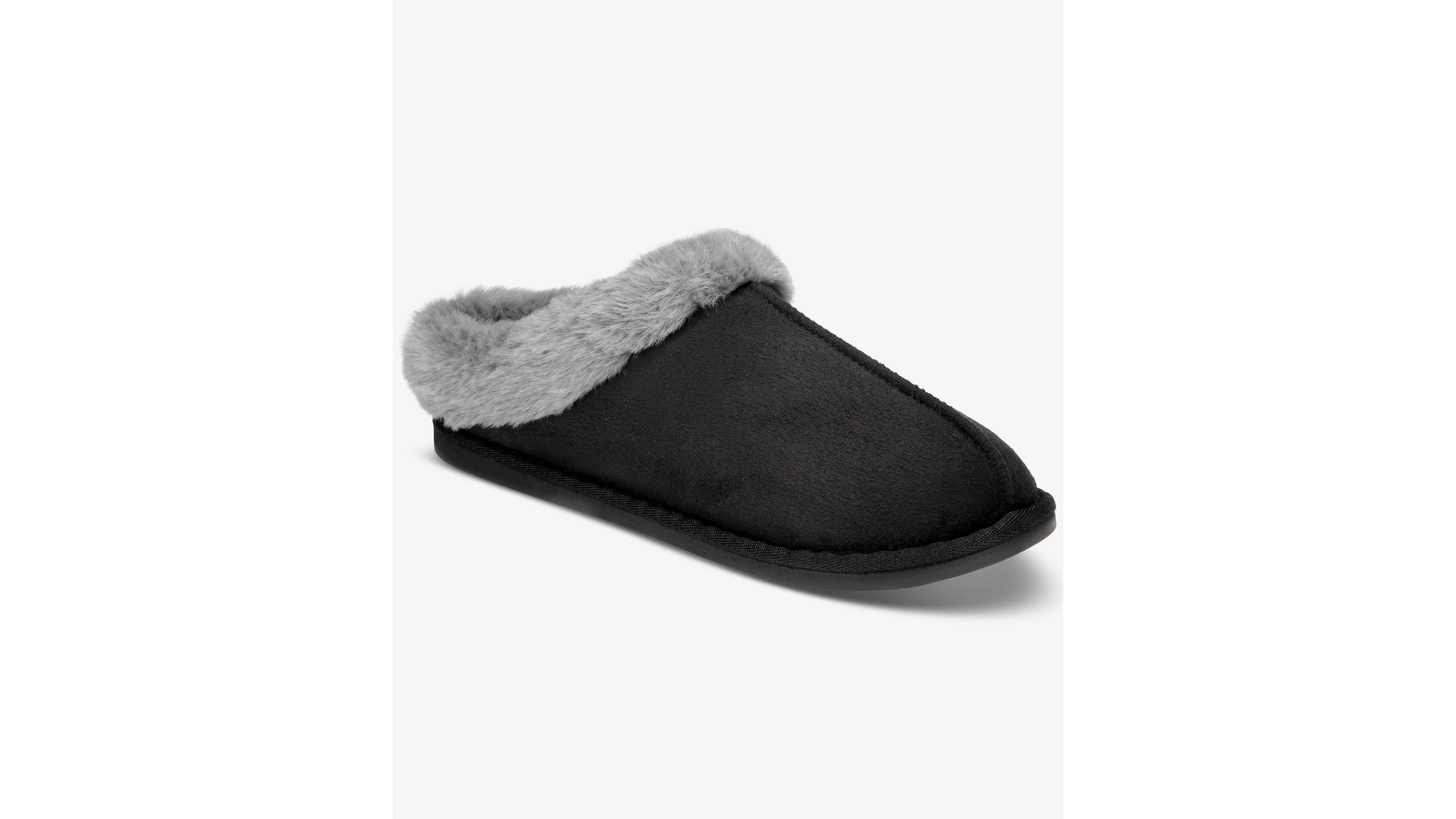 State of Day Women's Boxed Faux-Fur-Collar Clog Slippers, Macy's Exclusive
