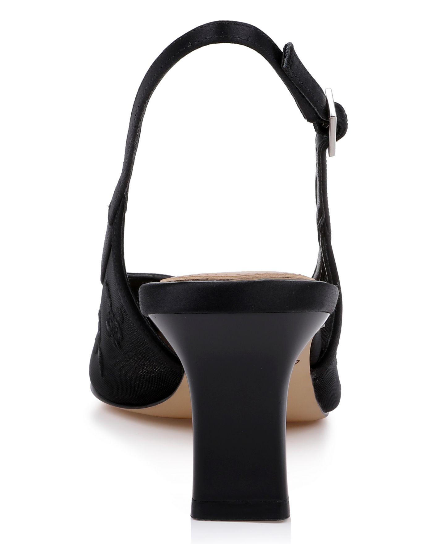Женские туфли Jewel Badgley Mischka Zahra II Slingback Pumps, цвет: Чёрный атласный — фото 3