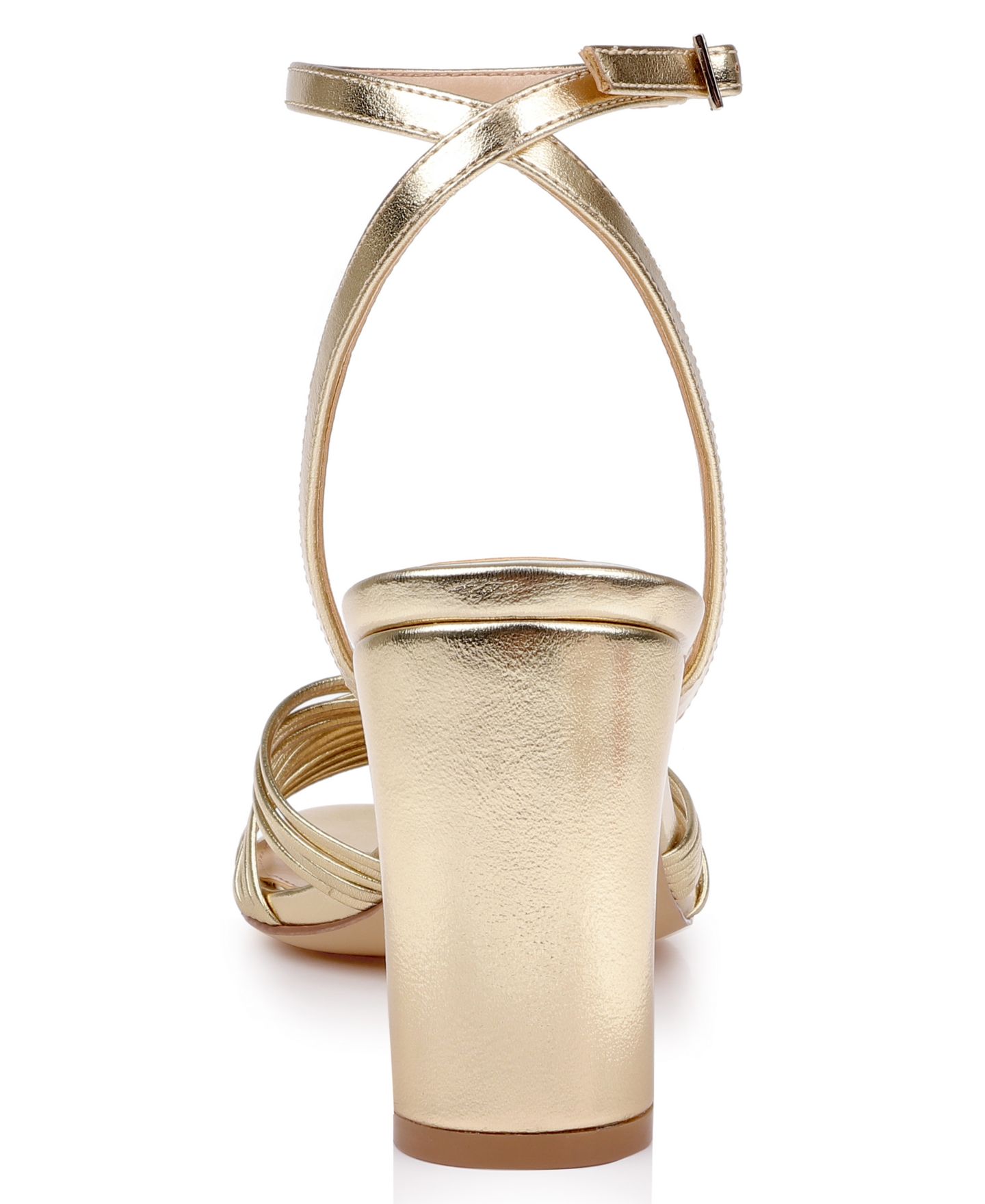 Женские сандалии Jewel Badgley Mischka Zaylee Square Toe Dress Sandals, цвет: Золотой металлик — фото 3