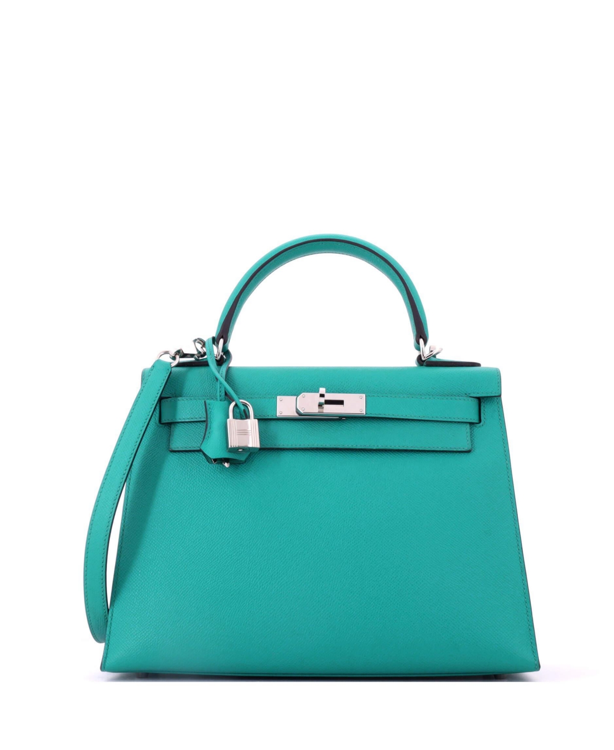 Pre-Owned HERMES Kelly Handbag Epsom with Palladium Hardware