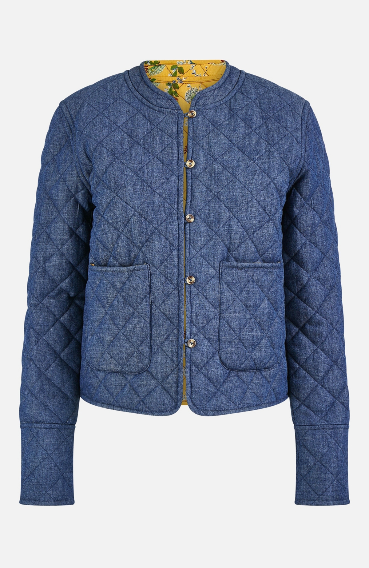 Yumi Women's Long Sleeve Quilted Reversible Jacket