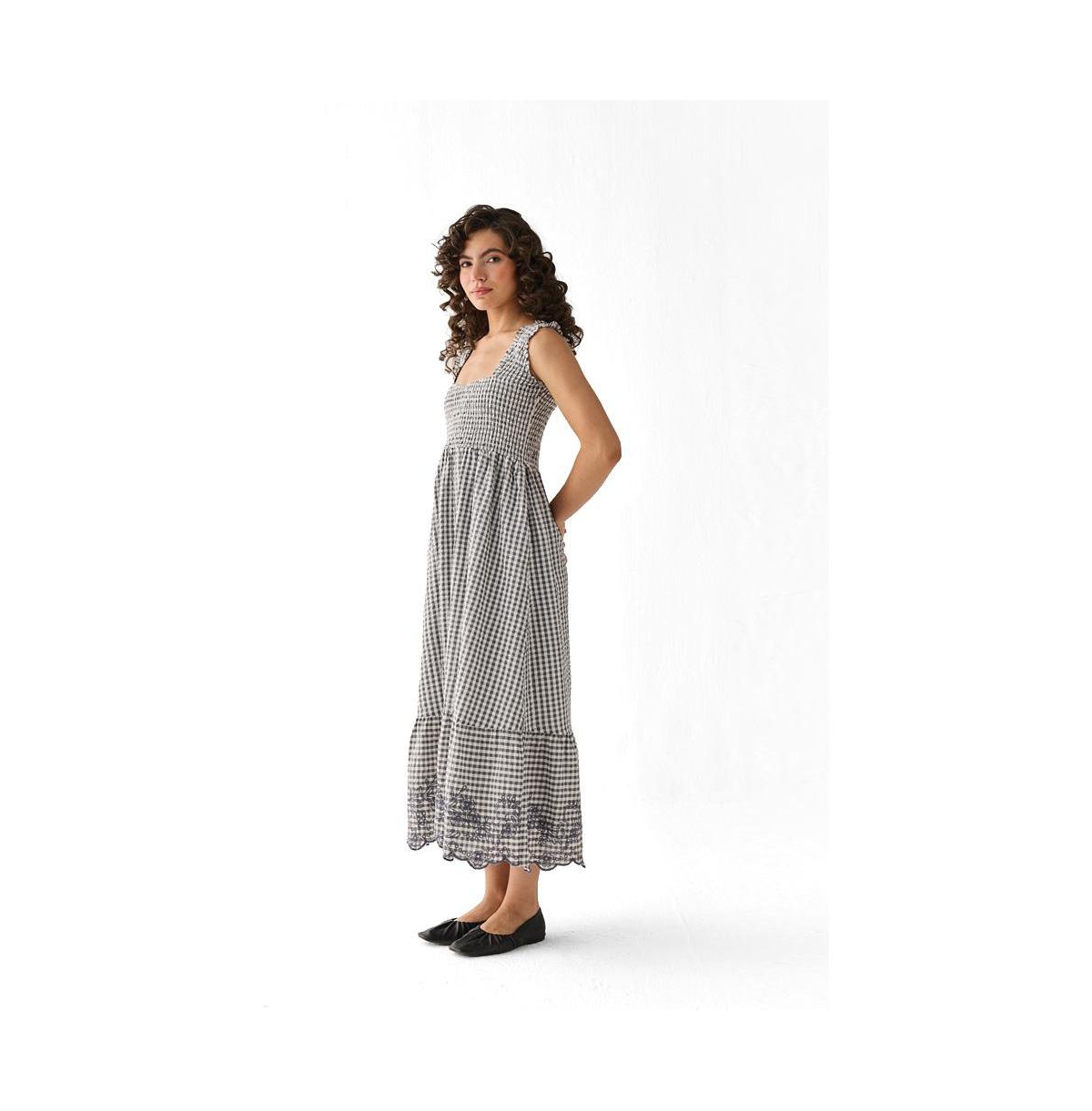 Reistor Women's Smocked Cotton Maxi Dress