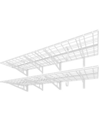 2-Pack 2x6ft Garage Shelving with Hooks 24-inch-by-72-inch Wall Shelf