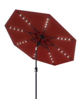 9feet Outdoor Patio Umbrella, Table Umbrella with Solar Lights for Yard, Deck,  (No Base)