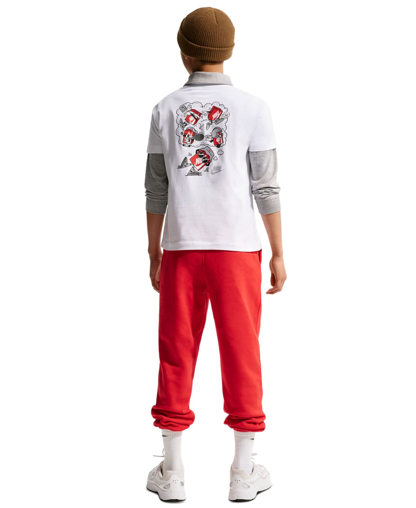 Футболка Nike Sportswear Short-Sleeve T-Shirt для мальчиков, цвет: Белый — фото 6
