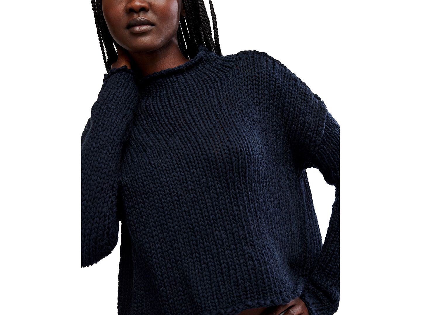 Женский свитер Free People Opal Crew Neck, цвет: Чёрный — фото 4