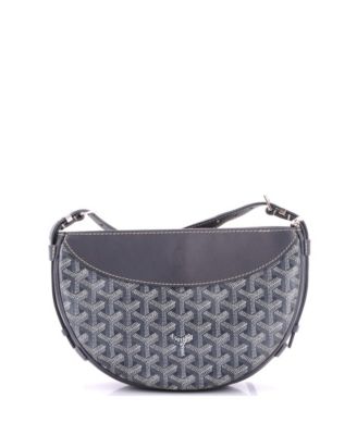 Hirondelle Shoulder Bag Coated Canvas and Leather