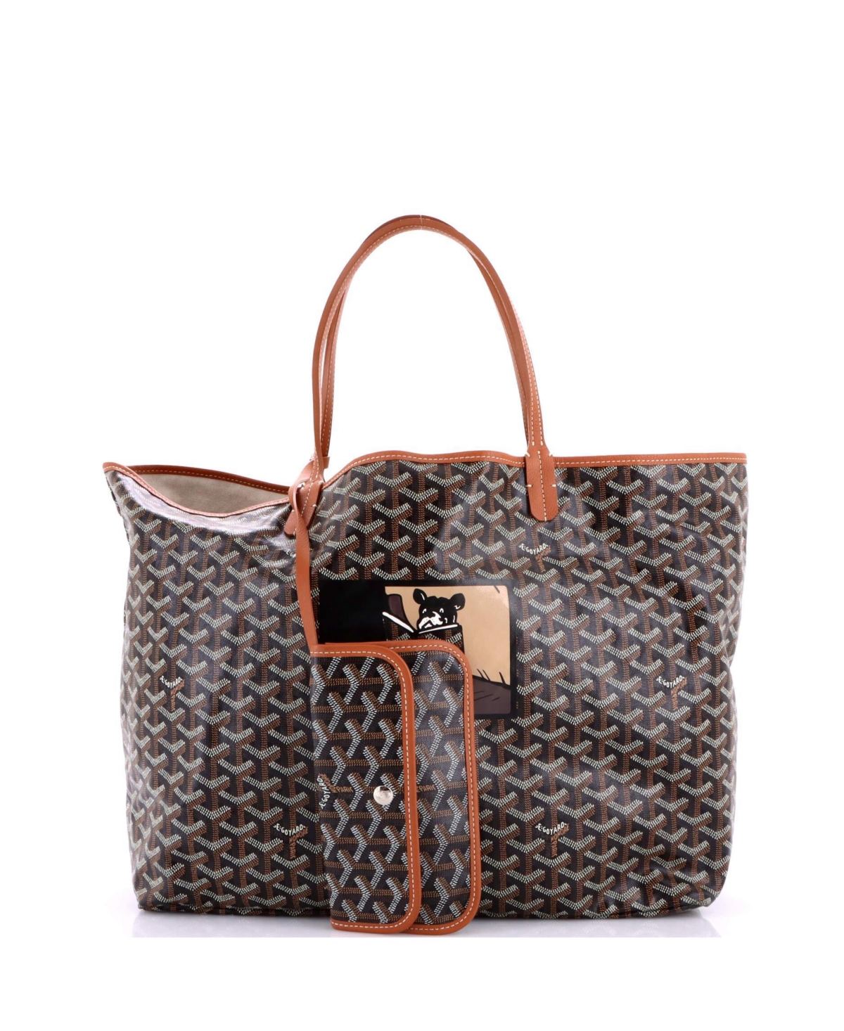 Pre-Owned Goyard Gm Saint Louis Tote Printed Coated Canvas