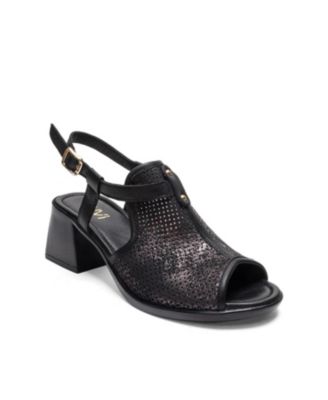 Women's Janelle Leather Block Heel Sandal