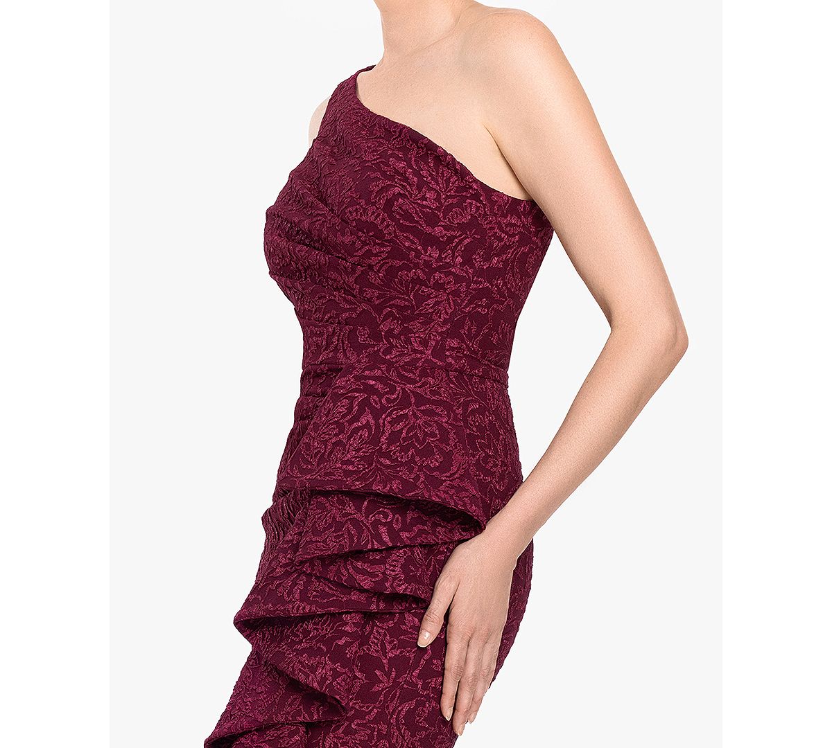 Betsy & Adam Women's One-Shoulder Ball Gown view 3 — MAYCSS fashion products