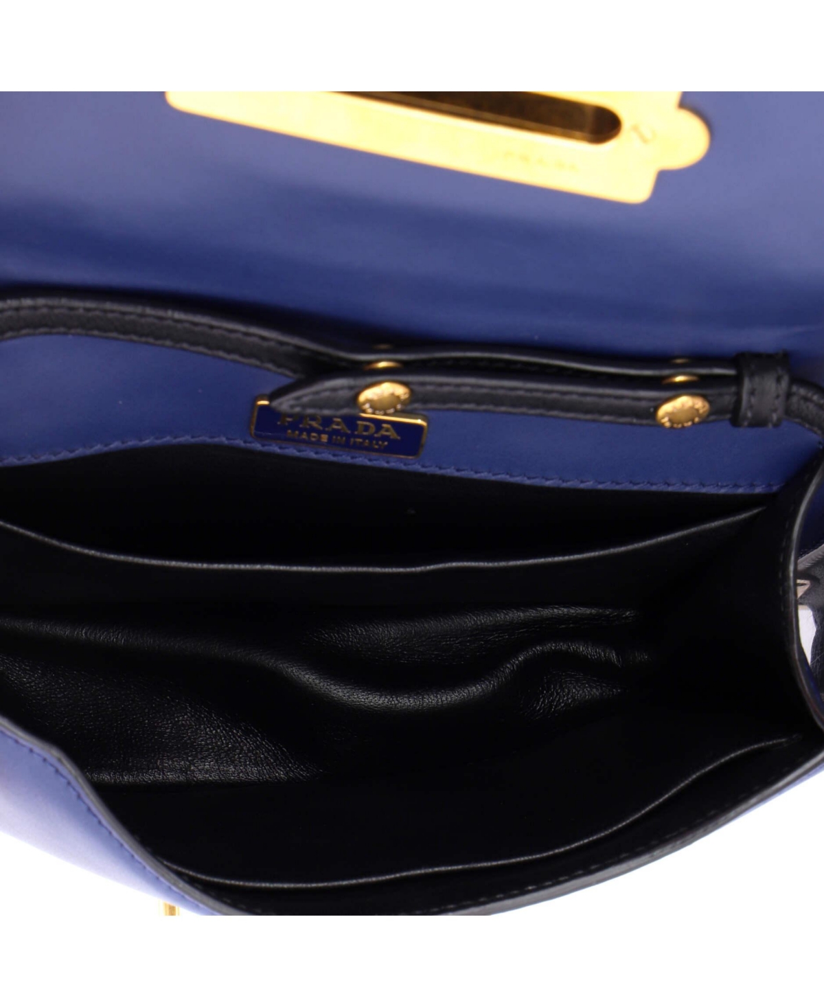 Pre-Owned Prada Small Cahier Crossbody Bag Embellished Leather