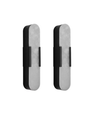 19.7 Inch Natural Marble Wall Sconce Set of Two Indoor Modern Bathroom Lighting for Living Room Bedroom Hallway Stairs