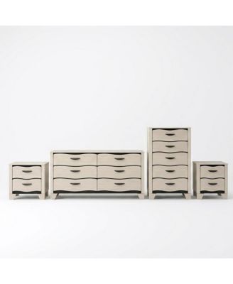4-Piece Bedroom Set - Dresser with Chest and 2 Nightstands