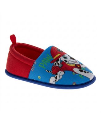 Boys Paw Patrol Marshall & Chase Plush Slippers Cozy Warm Soft Padded Indoor Wear Slip On