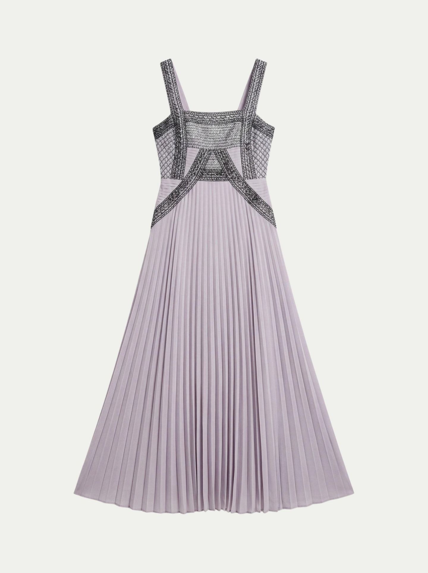 Женское платье Karen Millen Embellished Pleated Midi, цвет: Сиреневый — фото 4