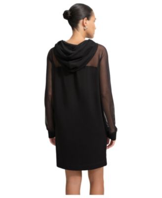 macy's sweater dress black Black Casual Midi Sweater Dress