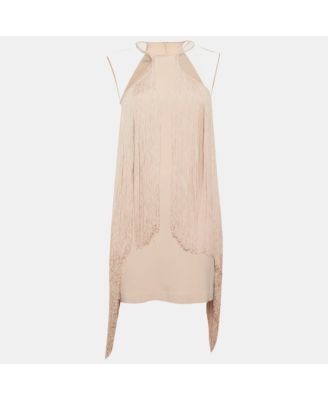 Women's Crepe Fringed Mini Dress