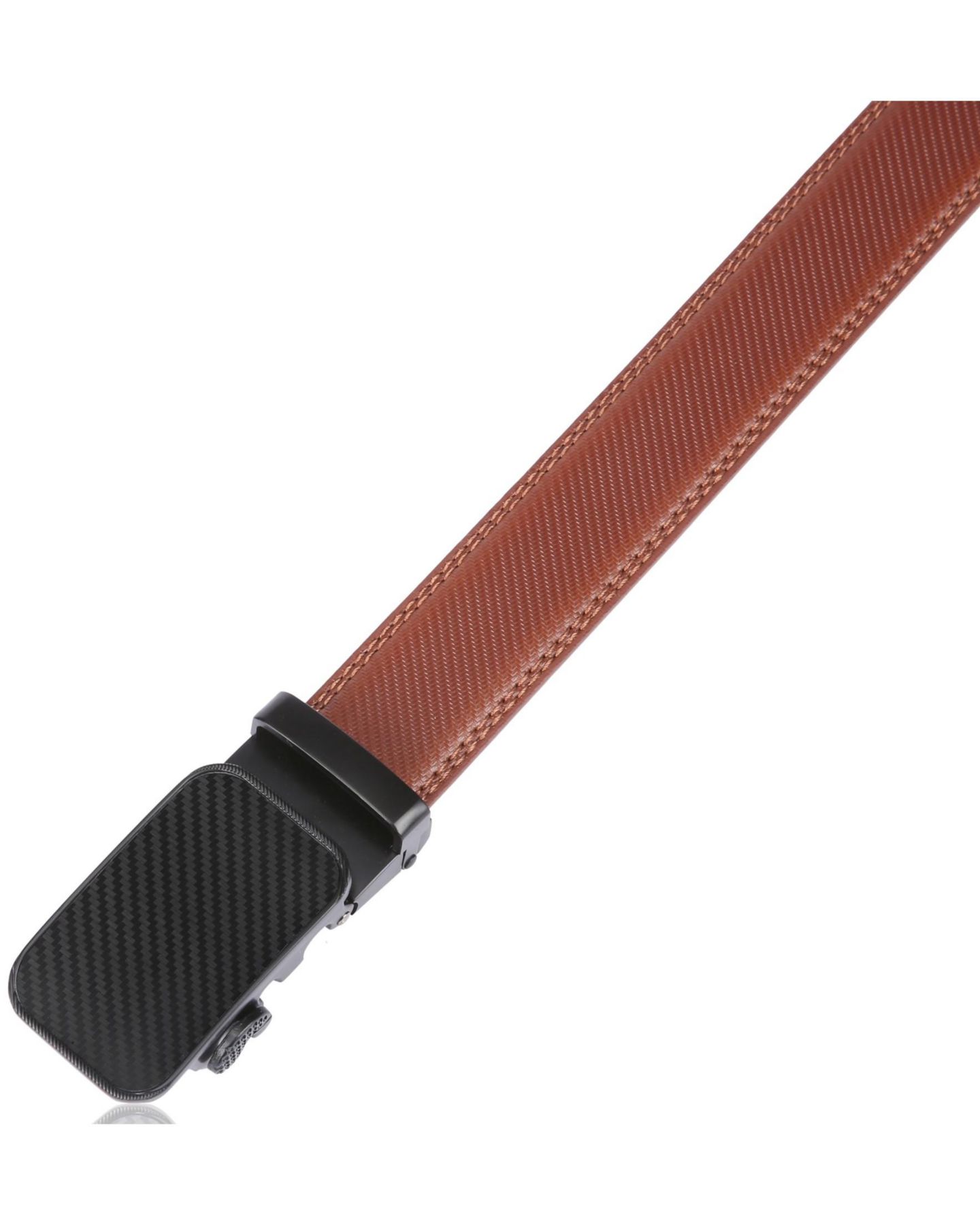 Мужской ремень Mio Marino Diagonal Weave Ratchet Belt, цвет: Hickory — фото 8