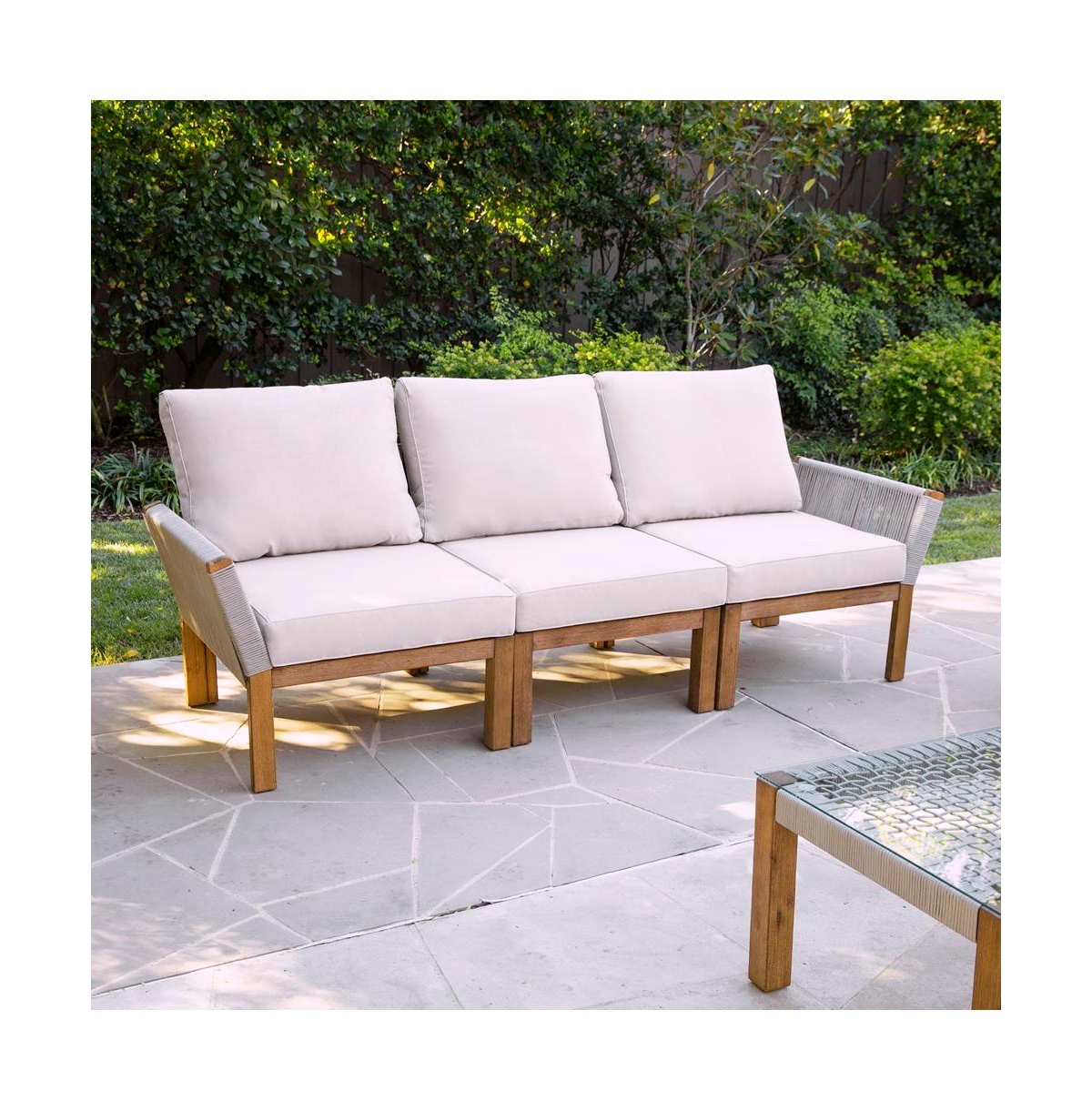 Augusta Home Brendina Outdoor 3-Seater Sofa