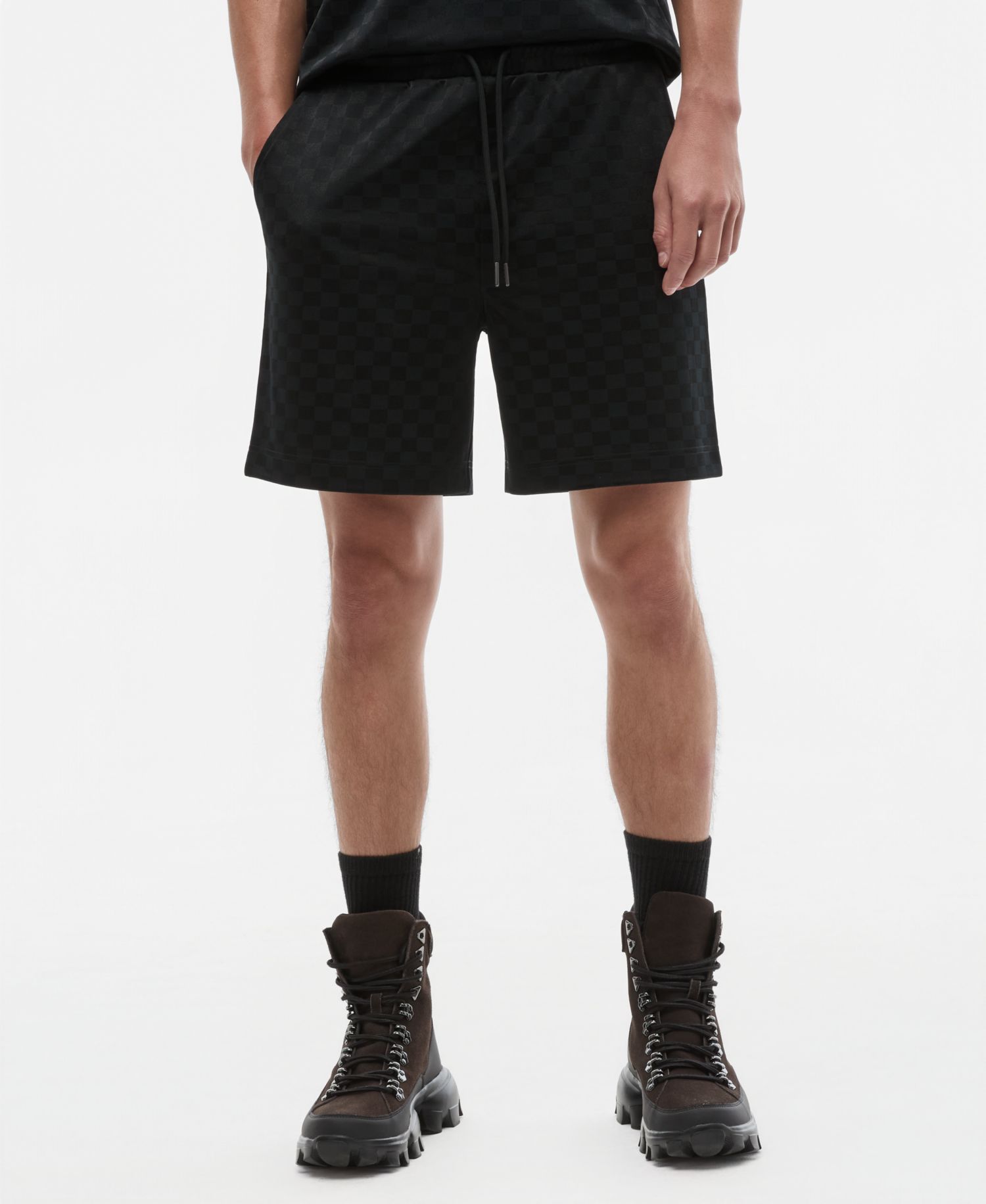 Men's Solid 7" Checkered Tricot Shorts, Macy's Exclusive
