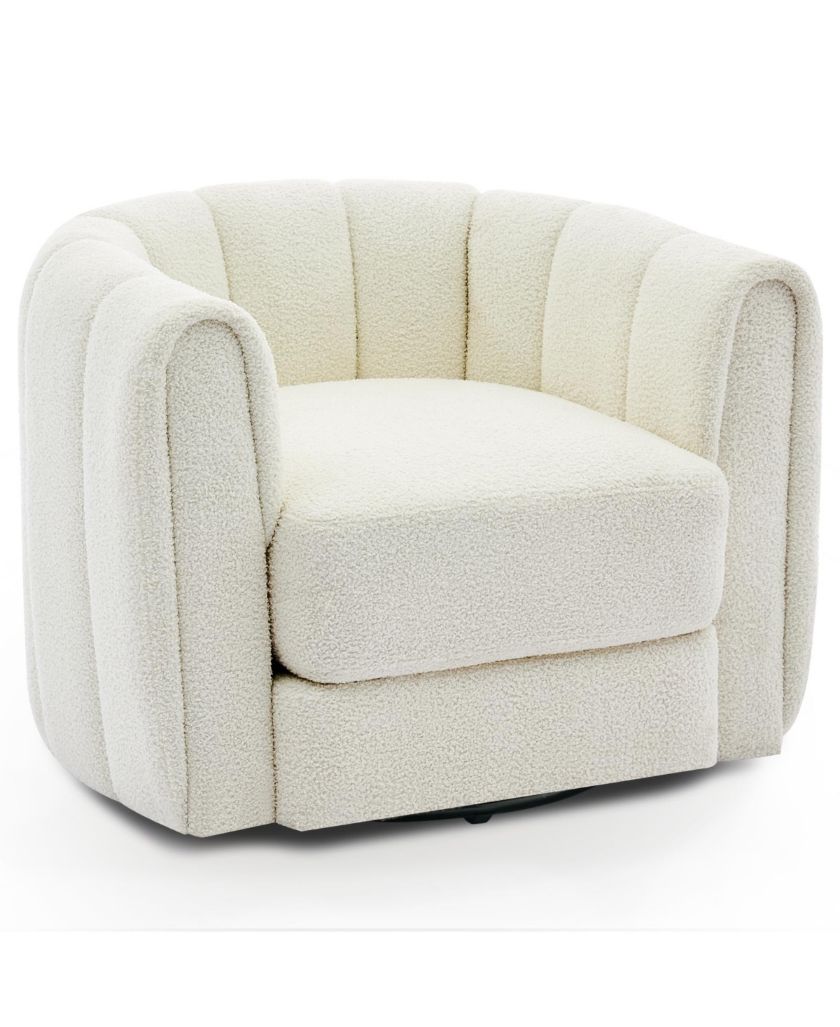 gaomon Modern Soft Swivel Lounge Sofa Chair, Rotating Barrel Accent Armchair for Living Room, Bedroom, Office