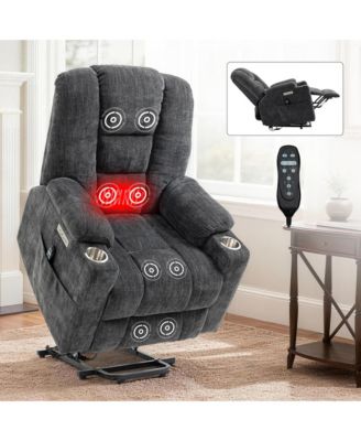 Large Power Lift Chair Recliner with Massage and Heat for Elderly
