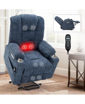 Large Power Lift Chair Recliner with Massage and Heat for Elderly