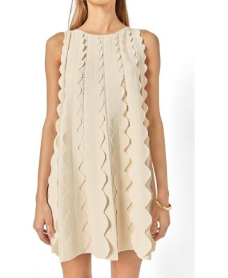 Women's Ruffled Edge Detail Mini Dress
