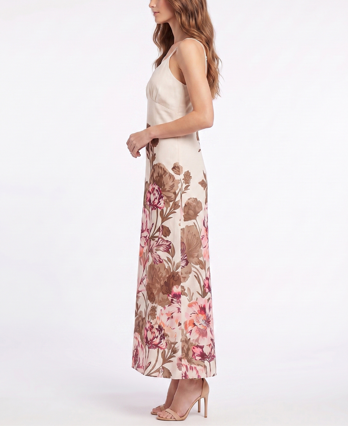 Taylor Women's Floral Sweetheart Midi Dress